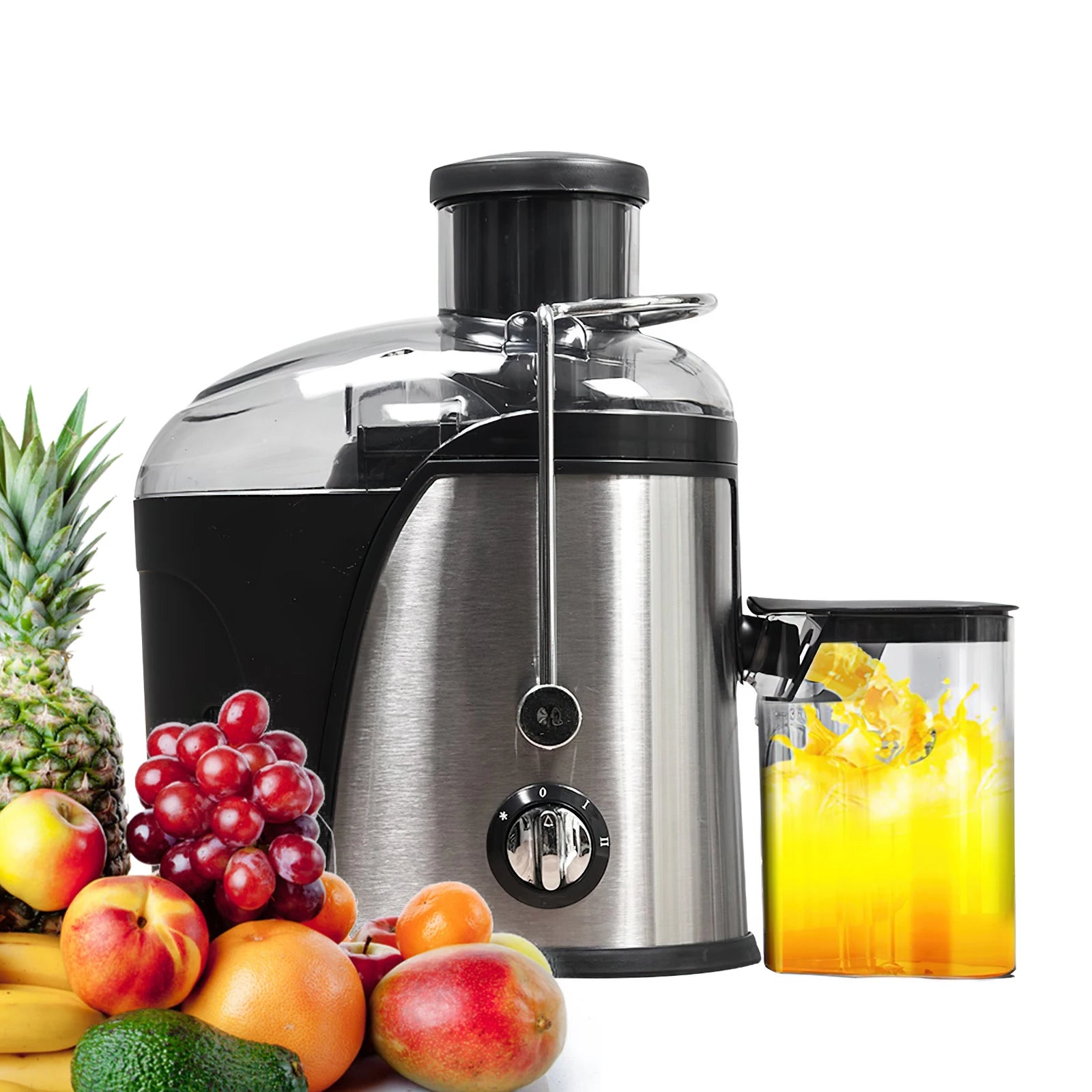 Máquina exprimidora de 400W, exprimidor de 22000RPM con boca grande de 3 pulgadas para frutas y verduras enteras, Extractor de jugo con 2 velocidades, fácil de limpiar