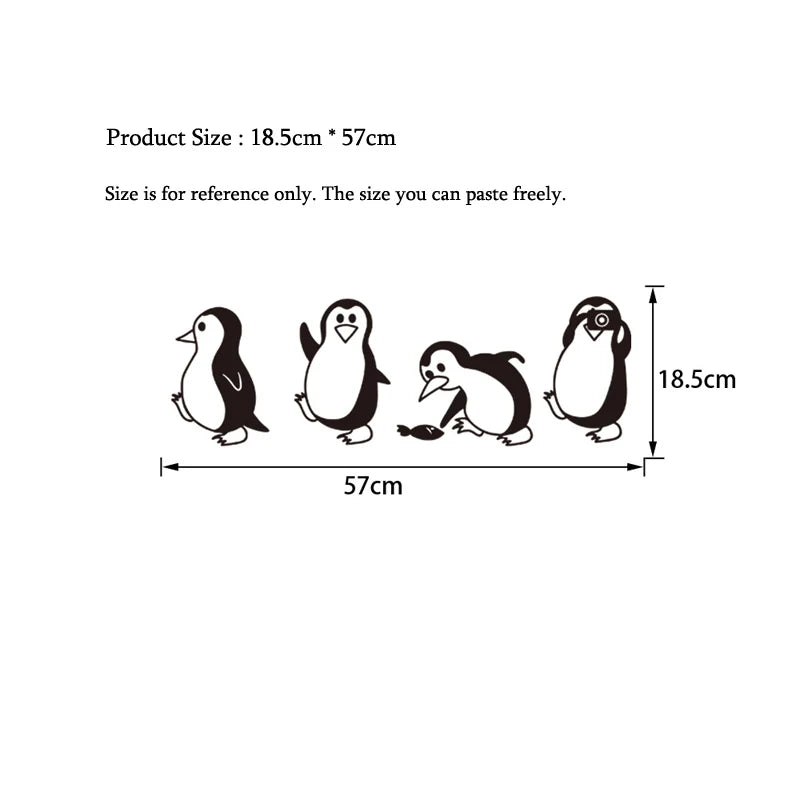 Lindo pequeño pingüino pegatina de pared decoración del hogar habitación de los niños sala de estar decoración de fondo Mural arte calcomanías pegatinas de animales