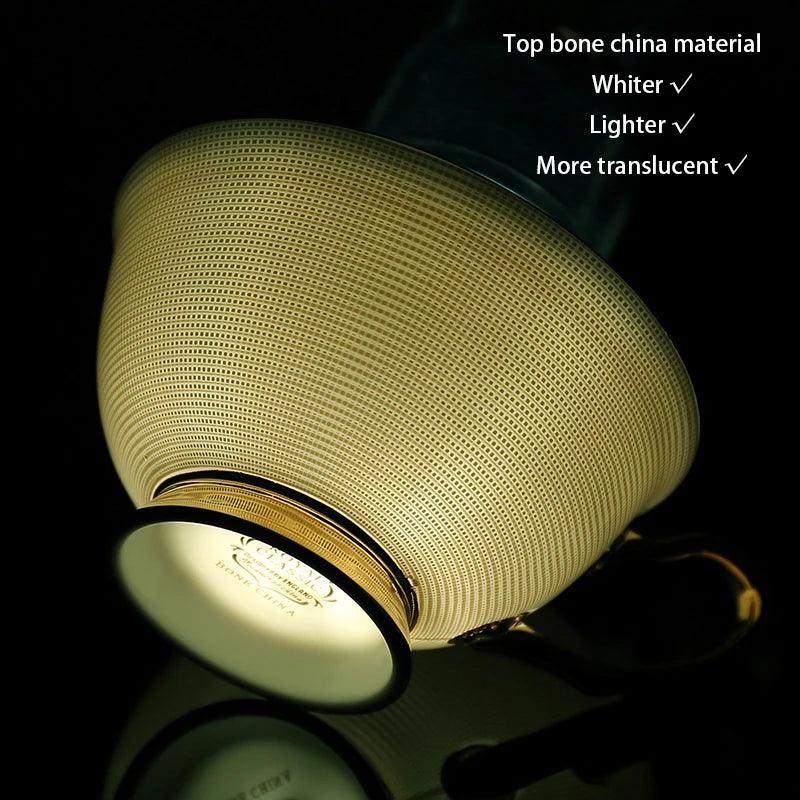 Taza de café de porcelana de hueso europeo, juego de cuchara y platillo, Taza de cerámica de lujo de 200ml, taza de té de porcelana de alta calidad, artículos para beber para fiesta y café