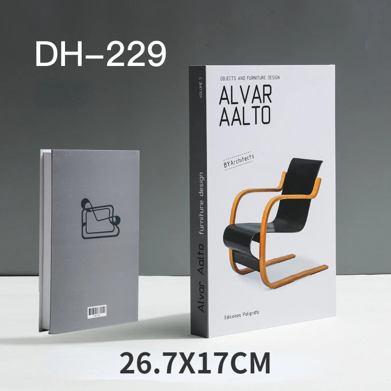 Libros falsos de moda, decoración de libros decorativos de lujo, decoración para sala de estar, libros de simulación, regalos de decoración del hogar