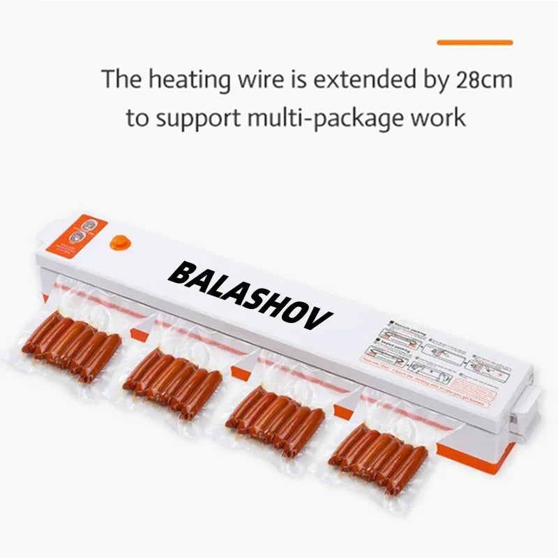 Sellador eléctrico al vacío para cocina, máquina de conservación de alimentos, con 10 piezas de bolsas de plástico, 220V