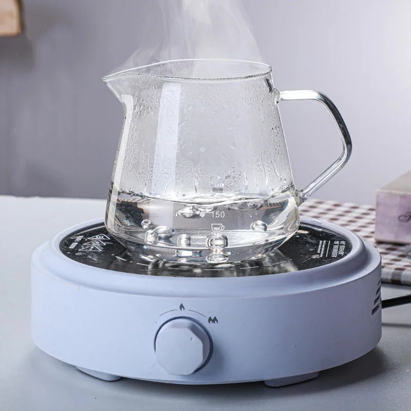 Juego de cafetera para verter sobre café, servidor de café de vidrio de borosilicato con cepillo de limpieza, jarra gotejadora para café en casa