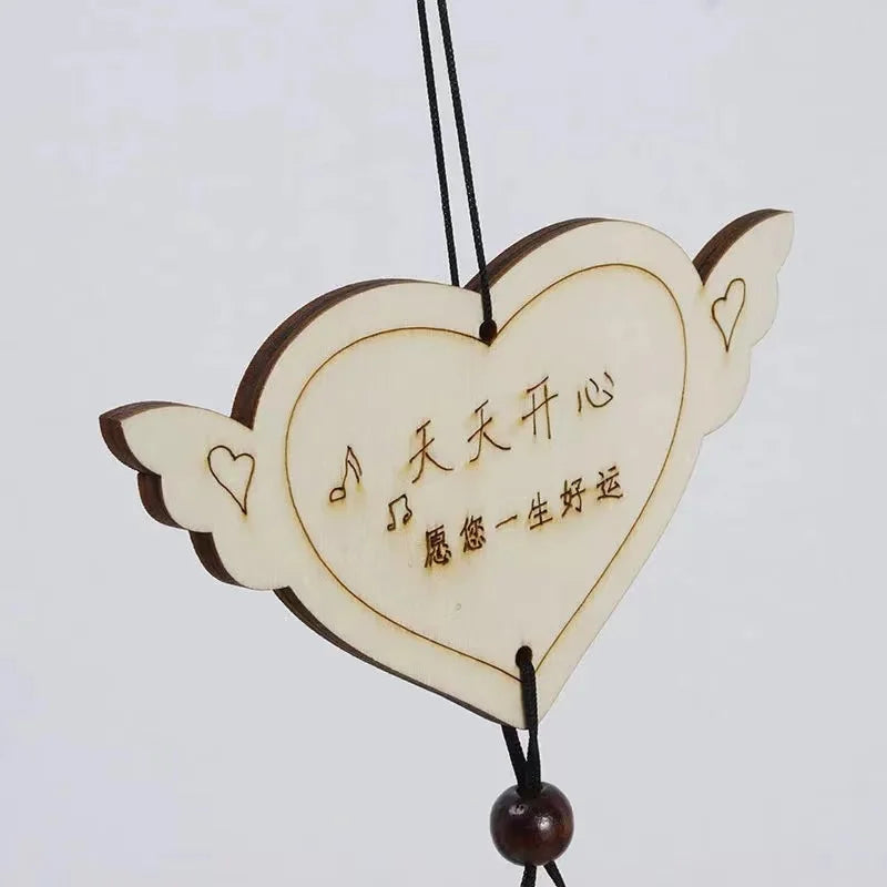 Campanas de viento de Metal para exteriores, campanilla de viento para patio, campanas de ventana, decoraciones colgantes de pared, decoración del hogar, viento de madera, 1 pieza