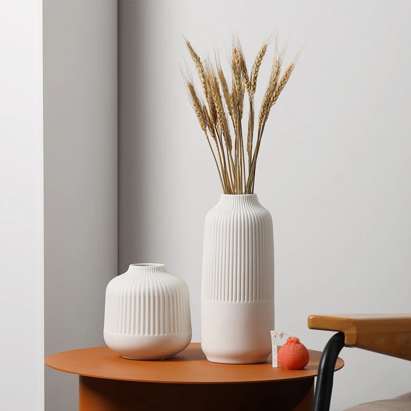 Decoración de jarrón de cerámica para sala de estar, arreglo de flores ligero, arreglo de flores de lujo de alta gama, decoración artesanal