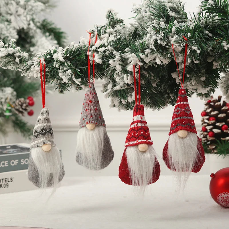 Muñecos de gnomos sin rostro de Papá Noel para Navidad, decoraciones navideñas para el hogar, adornos de decoración de árbol de Navidad, regalos de Año Nuevo, 2025, 2024