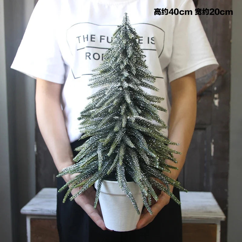 Xams-mini árbol Artificial de navidad para decoración, ventana de exhibición para restaurante, escritorio, tienda, pequeño árbol de navidad, 2019