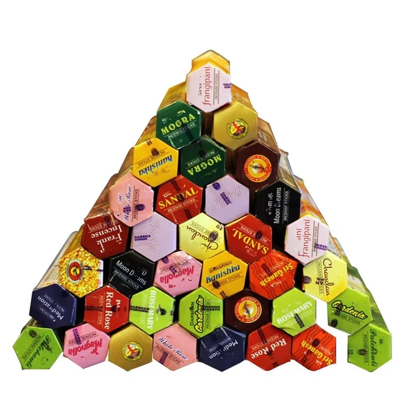 Varita de incienso con placa de incienso, 9 cajas de incienso indio auténtico Premium de múltiples sabores mezclados, paquete aleatorio, gran oferta