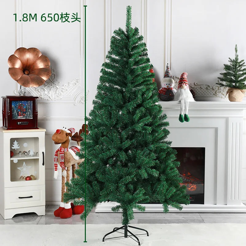 Regalo de Navidad de Año Nuevo, árbol de Navidad Artificial de 180cm, cedro, pino de abeto, árboles de Navidad de PVC, decoraciones navideñas para el hogar