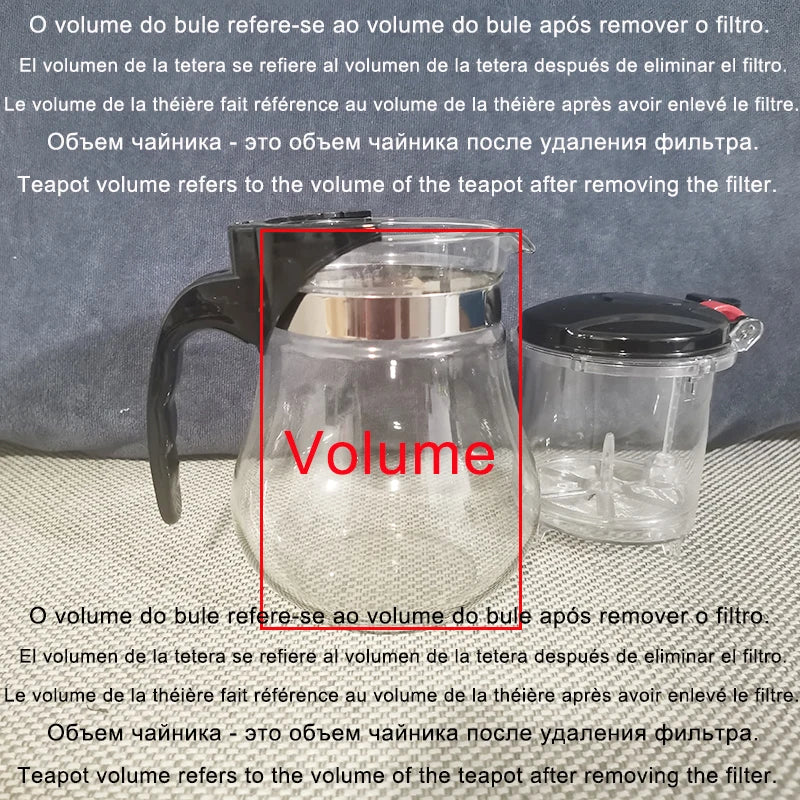 Tetera de cristal resistente al calor de alta calidad, juego de té chino kung fu, tetera Puer, tetera de café, tetera de cristal, práctica tetera de oficina