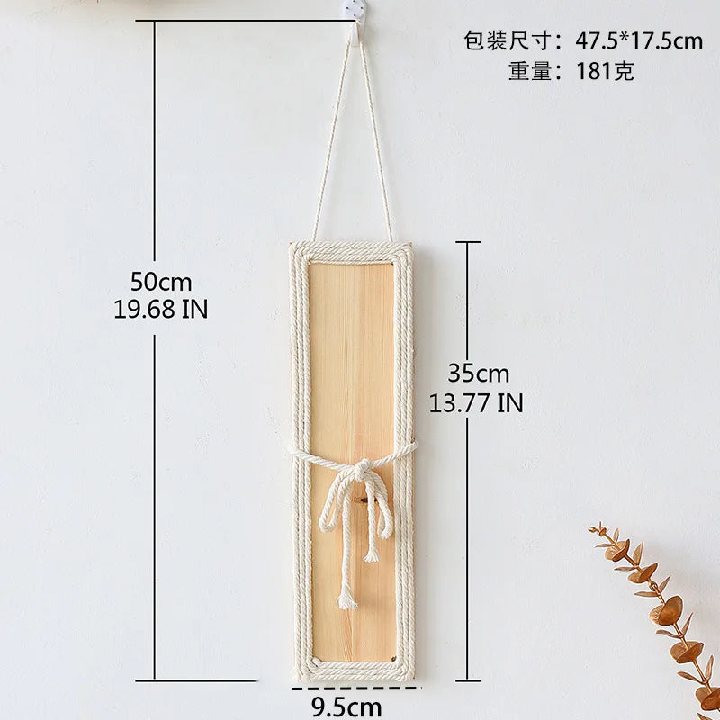 Bohemio con ceremonia de mano, cuerda tejida, decoración de pared de madera, hogar Simple, sala de estar, alojamientos en familia, decoración de habitación Kawaii