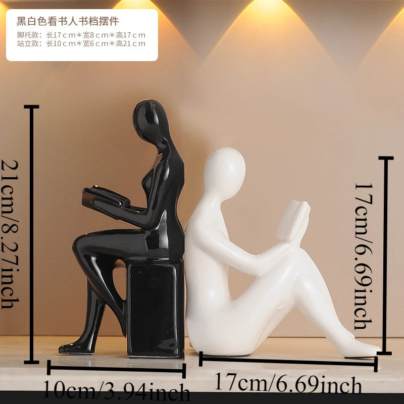 Adornos ligeros de lujo, estantería moderna de alta gama, adornos de personajes para el hogar, sala de estar, TV, gabinete de vino, decoración de estudio de oficina