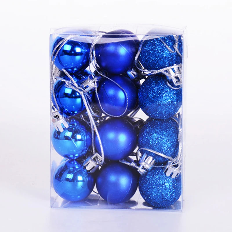 24 Uds bolas de Navidad adornos para árboles de Navidad bola colgantes de árbol de Navidad decoración de fiesta en casa regalo de Año Nuevo Noel Navidad
