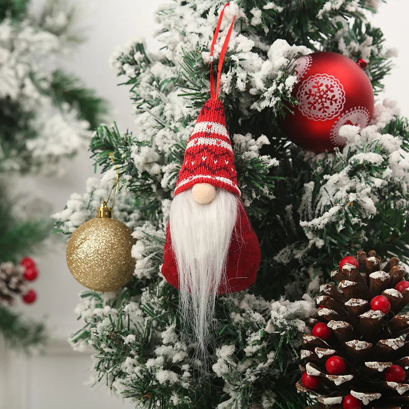 Muñecos de gnomos sin rostro de Papá Noel para Navidad, decoraciones navideñas para el hogar, adornos de decoración de árbol de Navidad, regalos de Año Nuevo, 2025, 2024