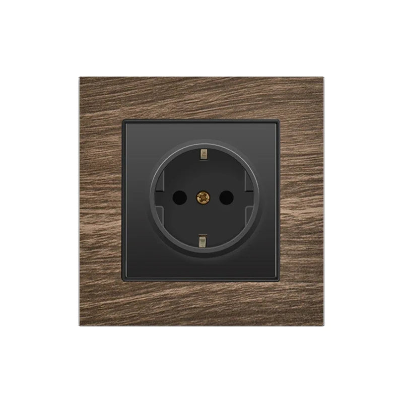 Depoguye blanco 16A toma de corriente estándar de la UE, enchufe de pared de panel de cristal, toma de corriente de 220V Corea 86mm * 86mm