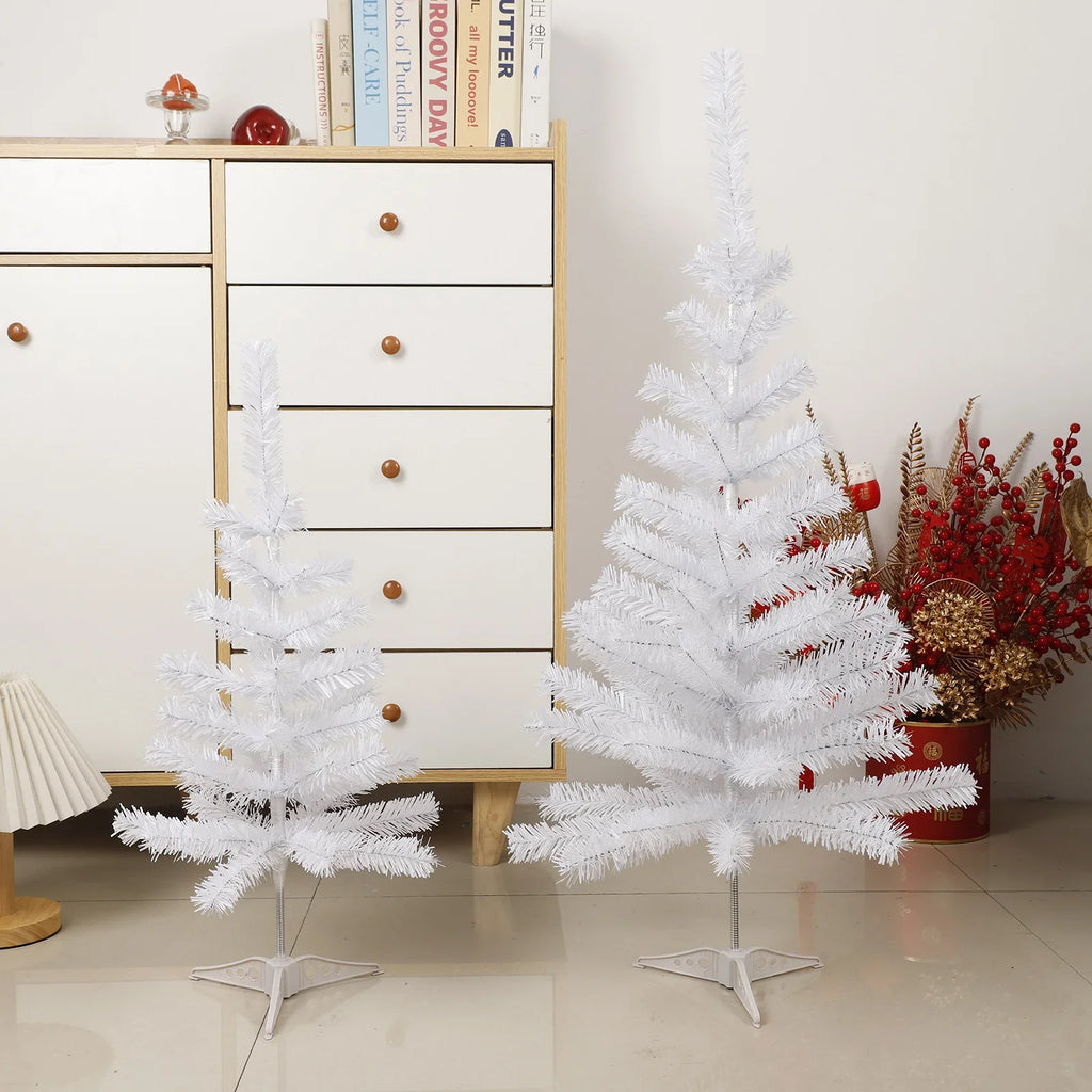 Mini adorno de árbol de Navidad de escritorio blanco, arbol de navidad, suministros de decoración navideña para el hogar, árbol pequeño simulado de 60cm