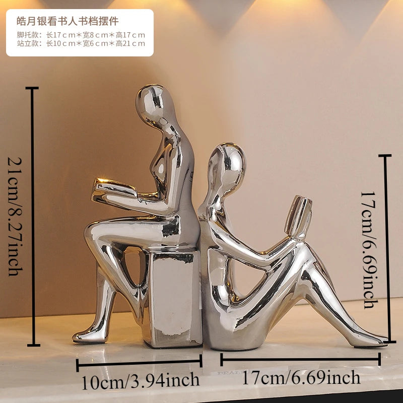 Adornos ligeros de lujo, estantería moderna de alta gama, adornos de personajes para el hogar, sala de estar, TV, gabinete de vino, decoración de estudio de oficina