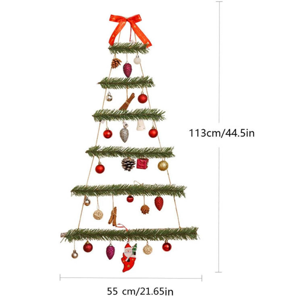 DIY colgante luminoso decoraciones navideñas plegables Navidad Artificial árbol de Navidad decoración pared árbol de Navidad hogar