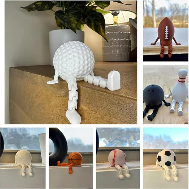 Accesorios divertidos de decoración del hogar de baloncesto, regalos creativos, atmósfera de escritorio, adornos de decoración para sala de estar de resina