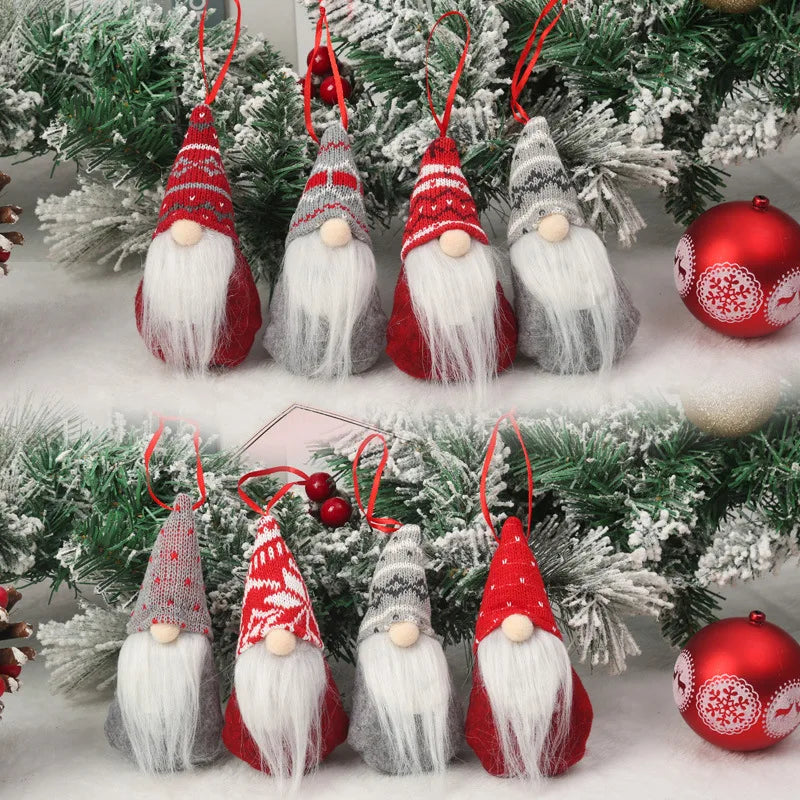Muñecos de gnomos sin rostro de Papá Noel para Navidad, decoraciones navideñas para el hogar, adornos de decoración de árbol de Navidad, regalos de Año Nuevo, 2025, 2024