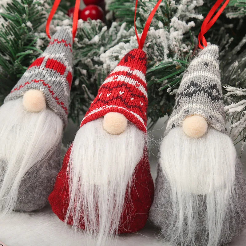 Muñecos de gnomos sin rostro de Papá Noel para Navidad, decoraciones navideñas para el hogar, adornos de decoración de árbol de Navidad, regalos de Año Nuevo, 2025, 2024