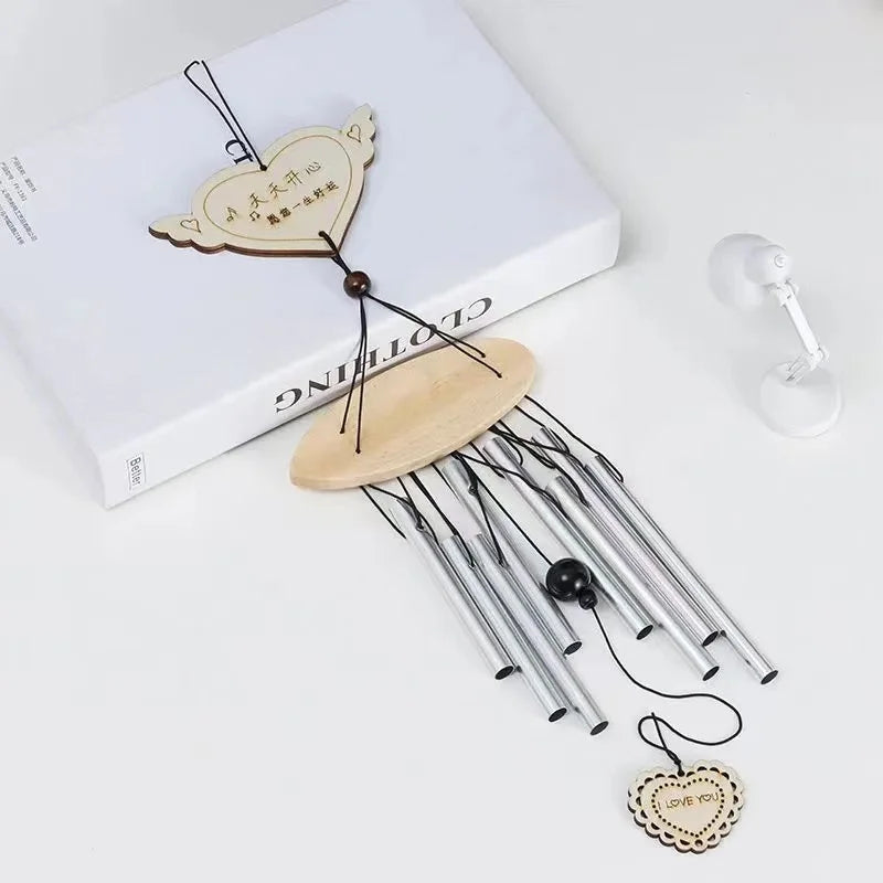 Campanas de viento de Metal para exteriores, campanilla de viento para patio, campanas de ventana, decoraciones colgantes de pared, decoración del hogar, viento de madera, 1 pieza