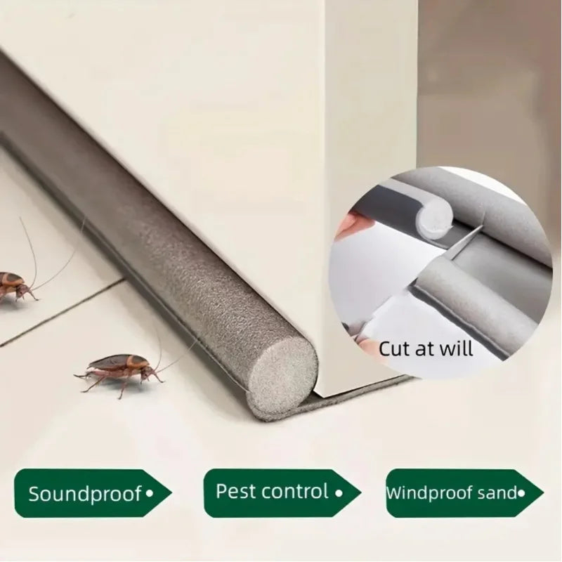 Tira de sellado a prueba de viento, tapón excluidor de tiro por protector inferior, doble Protector, tope de puerta, sellador bloqueador a prueba de polvo, insonorizado