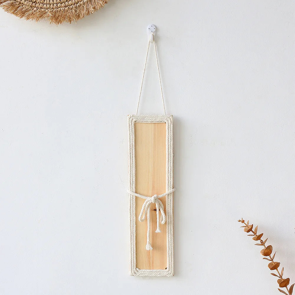 Bohemio con ceremonia de mano, cuerda tejida, decoración de pared de madera, hogar Simple, sala de estar, alojamientos en familia, decoración de habitación Kawaii