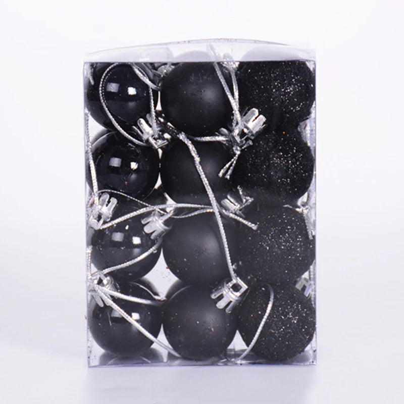 24 Uds bolas de Navidad adornos para árboles de Navidad bola colgantes de árbol de Navidad decoración de fiesta en casa regalo de Año Nuevo Noel Navidad