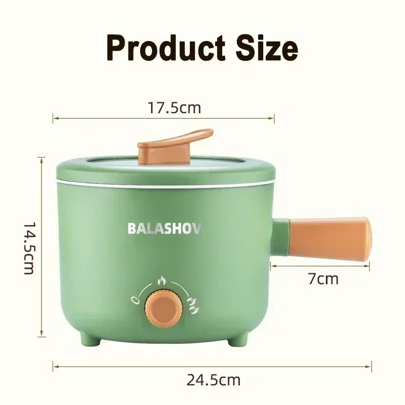 Olla eléctrica multifuncional de 220V, sartén antiadherente para estofado de 1.7L, utensilios de cocina Multicooker, electrodoméstico