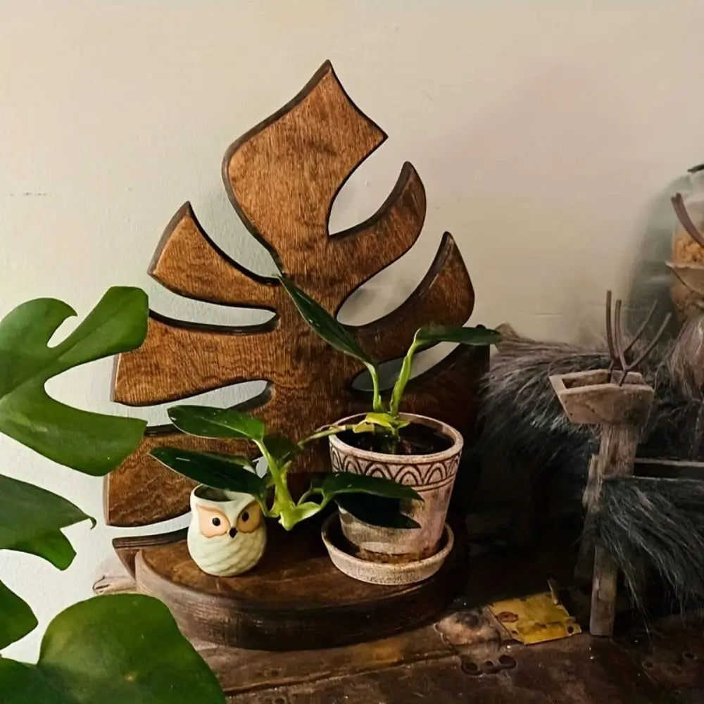 Home Decoration Wooden Wall Decoration Frame Wall Mounted Creative Plant Wall Hanging Modern Retro Storage Rack Potted Plant