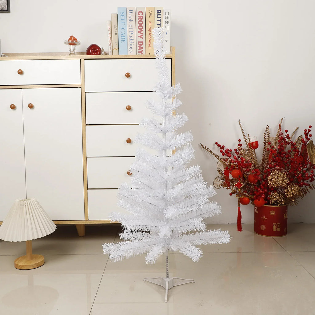 Mini adorno de árbol de Navidad de escritorio blanco, arbol de navidad, suministros de decoración navideña para el hogar, árbol pequeño simulado de 60cm