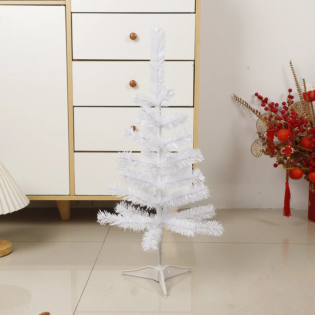 Mini adorno de árbol de Navidad de escritorio blanco, arbol de navidad, suministros de decoración navideña para el hogar, árbol pequeño simulado de 60cm