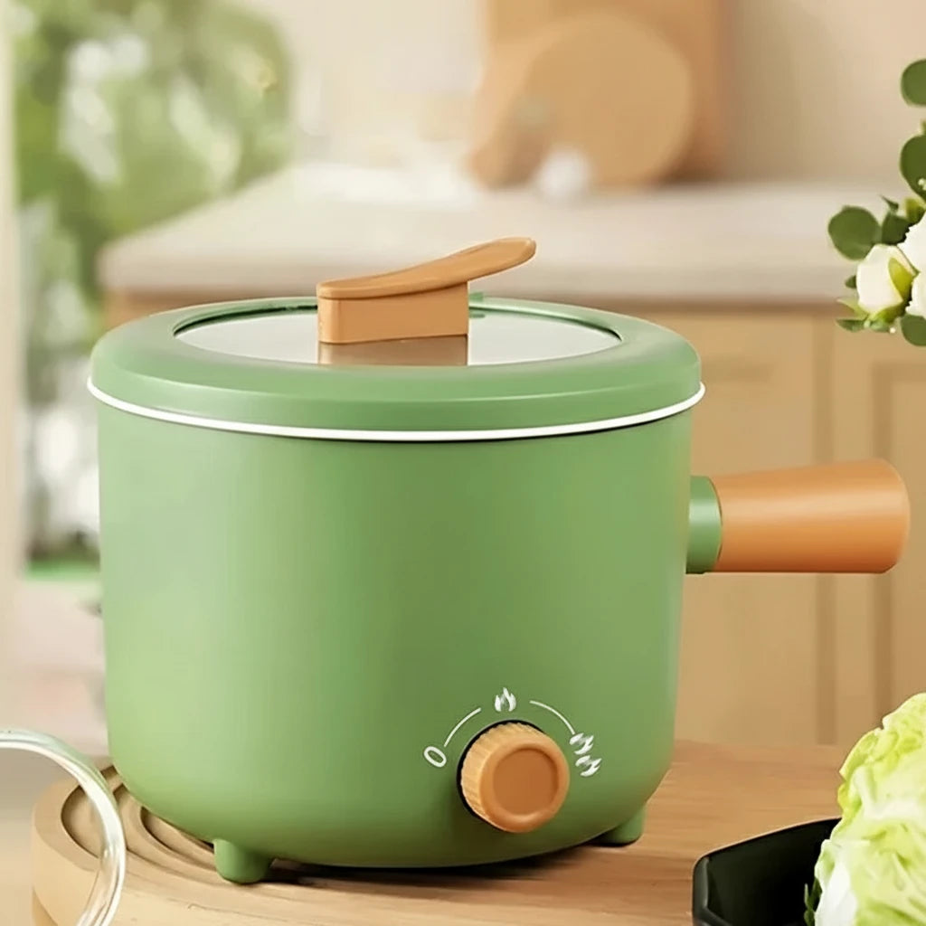 Olla eléctrica multifuncional de 220V, sartén antiadherente para estofado de 1.7L, utensilios de cocina Multicooker, electrodoméstico
