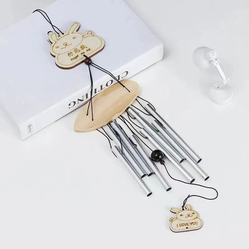 Campanas de viento de Metal para exteriores, campanilla de viento para patio, campanas de ventana, decoraciones colgantes de pared, decoración del hogar, viento de madera, 1 pieza
