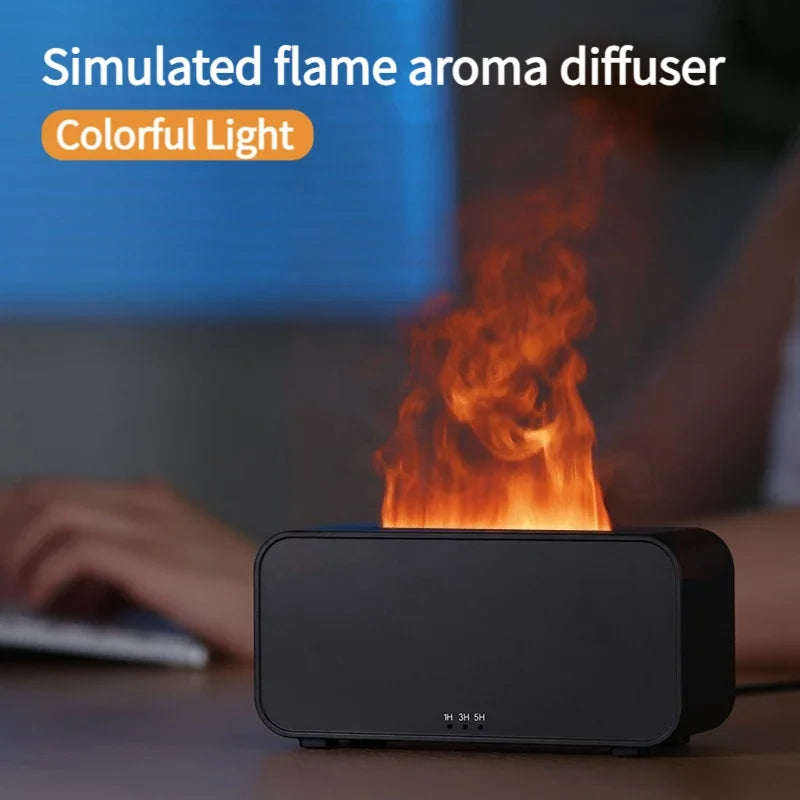 FUNLTU Kinscoter difusor de Aroma humidificador de aire máquina de niebla ultrasónica nebulizador Led aceite esencial lámpara de llama Difusor