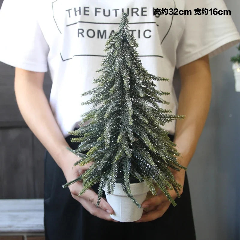Xams-mini árbol Artificial de navidad para decoración, ventana de exhibición para restaurante, escritorio, tienda, pequeño árbol de navidad, 2019